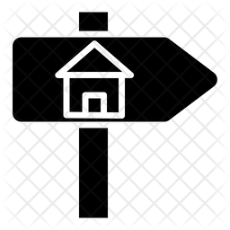 256x256 Signpost Icon Of Glyph Style