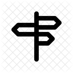 256x256 Signpost Icon Of Line Style