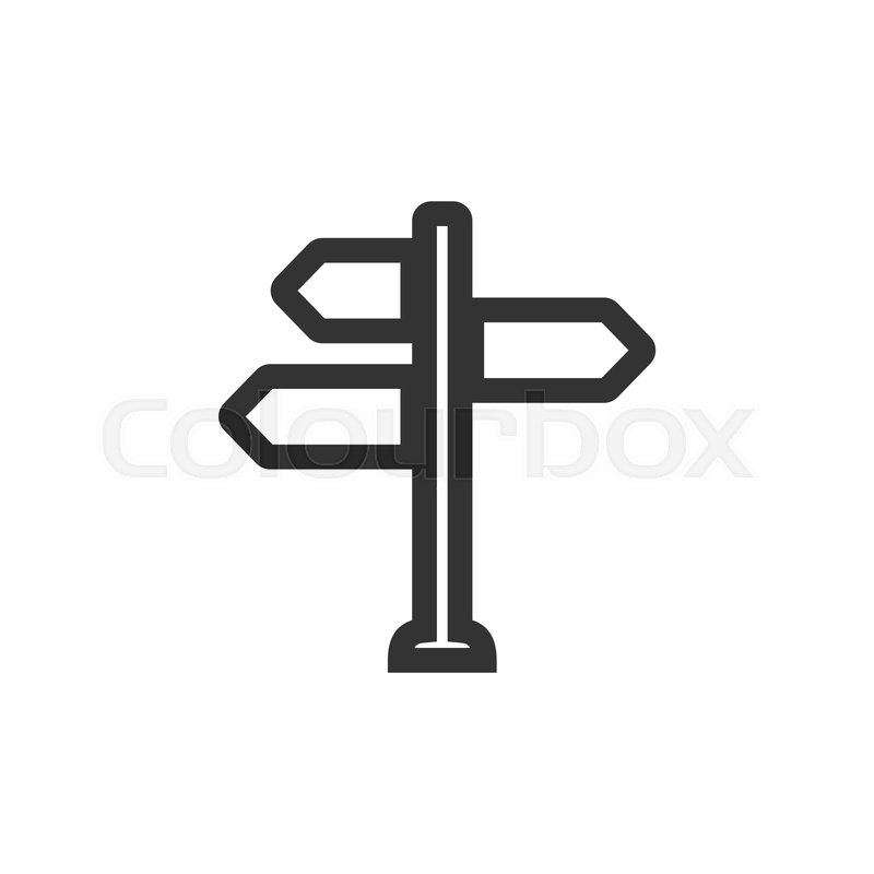 800x800 Signpost Icon Graphic Design Template Stock Vector Colourbox
