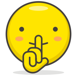 256x256 Silence Emoji Icon Of Colored Outline Style