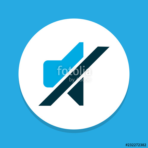500x500 Silence Icon Colored Symbol Premium Quality Isolated Mute Element