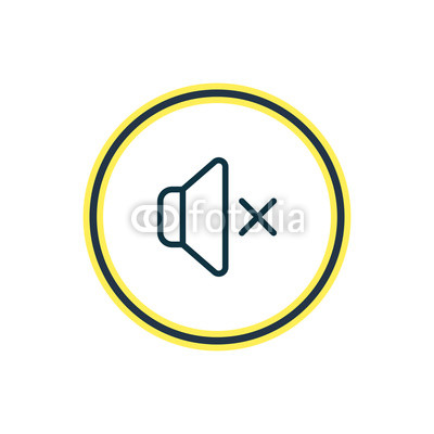 400x400 Vector Illustration Of Mute Icon Line Beautiful Media Element