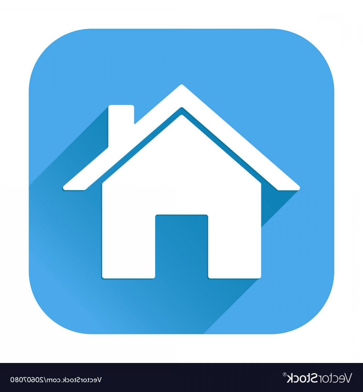 1200x1296 Home Icon White Silhouette On Blue Square Vector Newwaysys