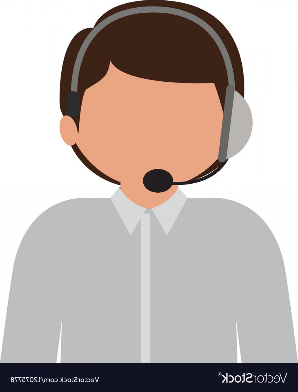 985x1296 Male Customer Service Silhouette Icon Vector Soidergi