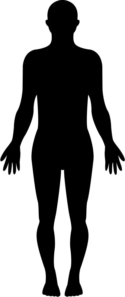 414x981 Standing Human Body Silhouette Png Icon Free Download