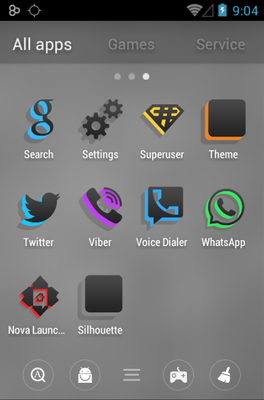 264x400 Silhouette Android Icon Pack