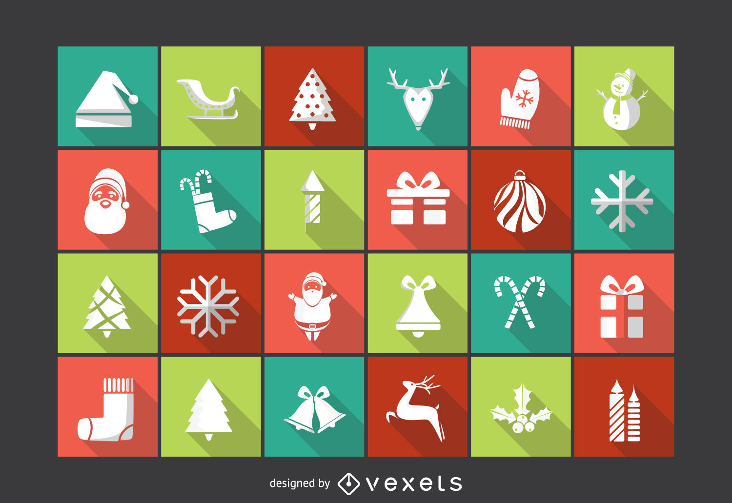 1500x1031 Christmas Silhouette Icon Pack