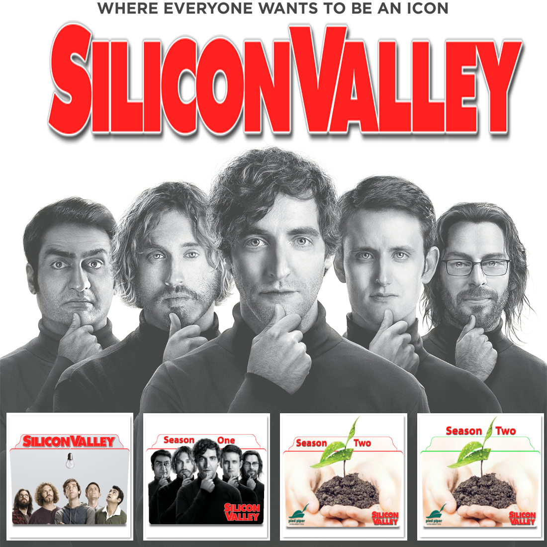 1100x1100 Silicon Valley Series And Season Folder Icons