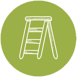 250x250 Wanda Silicon Valley Take The First Step Step Ladder Icon Circle