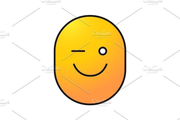 580x386 Winking Smile Color Icon Funny Emoticons Design Funny