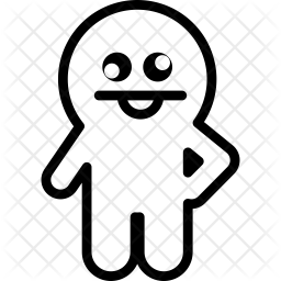 256x256 Boo Silly Icon Of Line Style