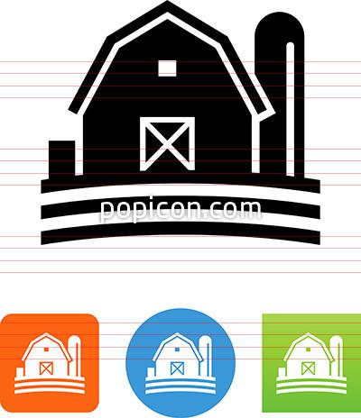 400x464 Barn With Silo Icon