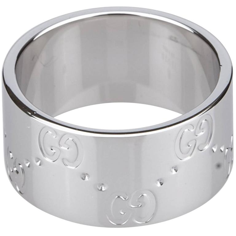 768x768 Gucci Silver Icon Band Ring For Sale