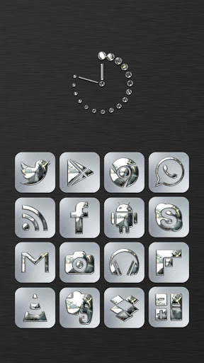 288x512 Silver Chrome Icon Pack Latest Version Apk
