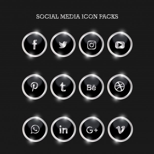 626x626 Social Media Icon Packs Circle Silver Download Thousands Of Free