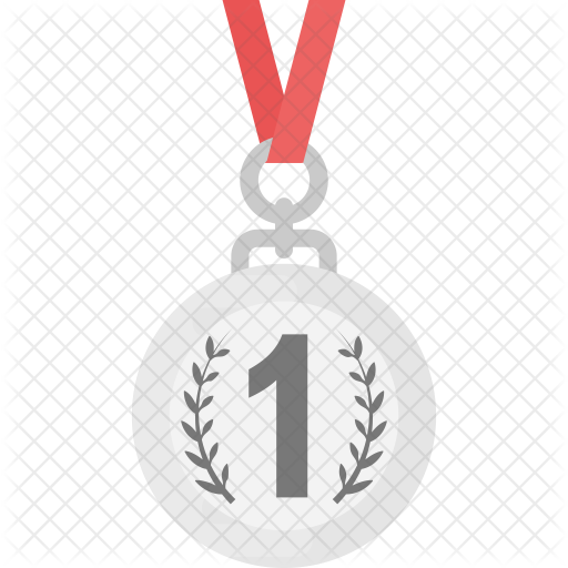 512x512 Silver Medal Icon Of Flat Style