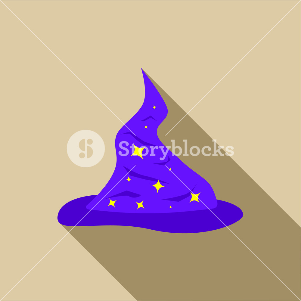 Blue Wizards Hat With Silver Stars Icon In Flat Style On A Beige 1000x1000 Blue Wizards Hat With Silver Stars Icon In Flat Style On A Beige