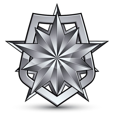 Branded Gray Geometric Symbol, Stylized Silver Star, Best For Use 450x450 Branded Gray Geometric Symbol, Stylized Silver Star, Best For Use