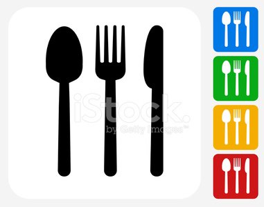 381x300 Silverware Icon Flat Graphic Design Premium Clipart