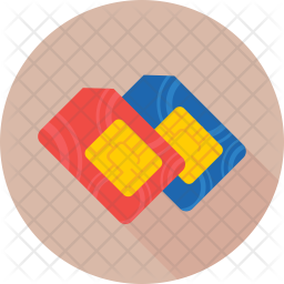 256x256 Sim Card Icon Of Flat Style