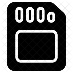256x256 Sim Card Icon Of Glyph Style