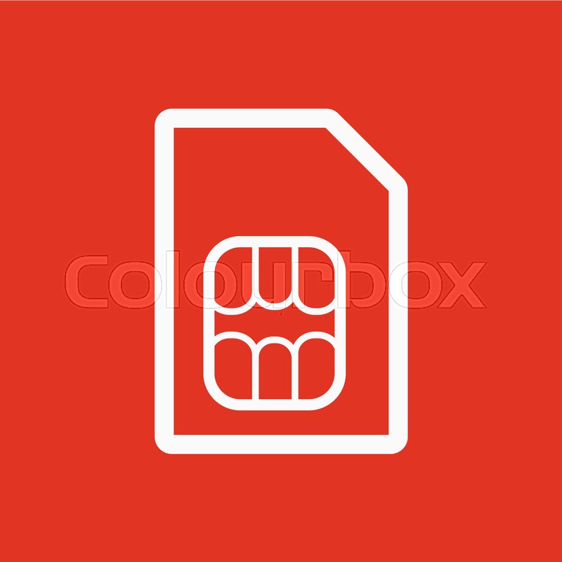 800x800 The Sim Card Icon Sim Card Symbol Stock Vector Colourbox