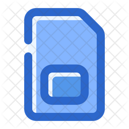 256x256 Sim Card Icon Of Colored Outline Style