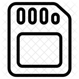 256x256 Sim Card Icon Of Line Style