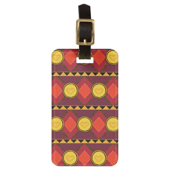 540x540 Lion King Simba Icon African Style Pattern Bag Tag
