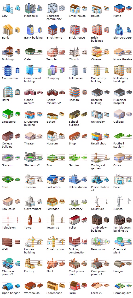 555x1244 Perfect City Icons Offer Your Product A Professional Look