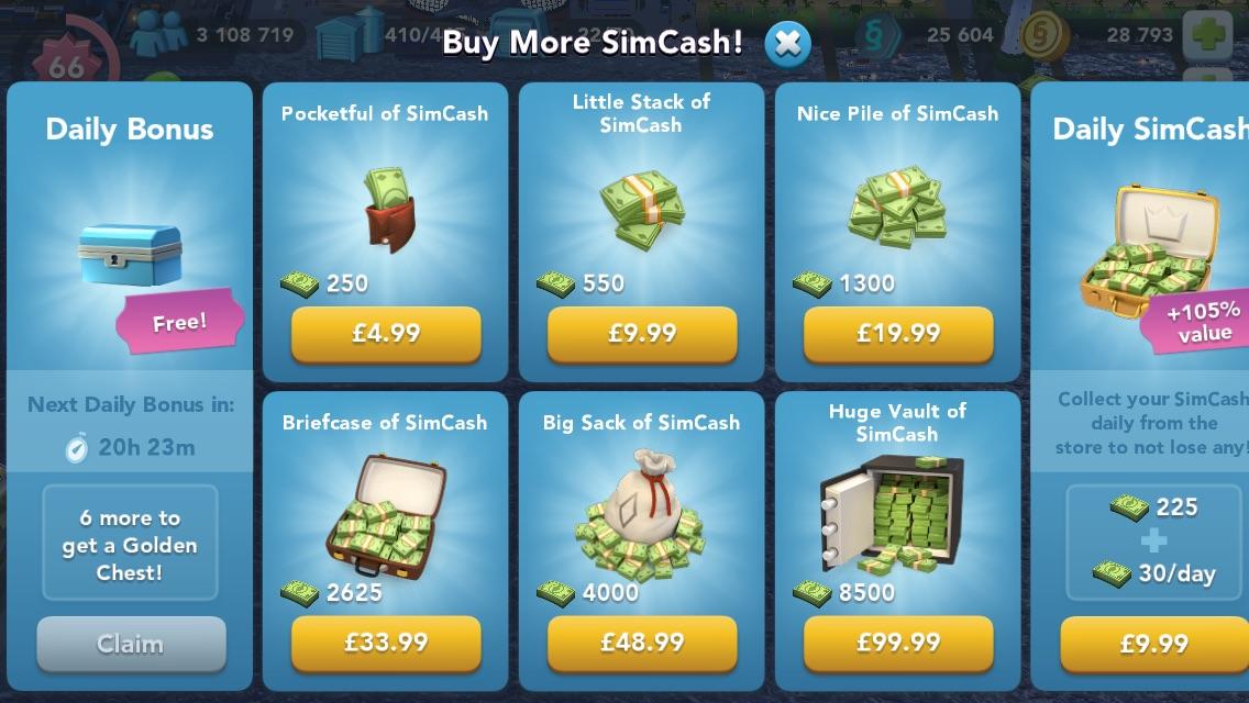 1136x640 Daily Bonus, New Feature I Got A Golden Chest And Simcash Came