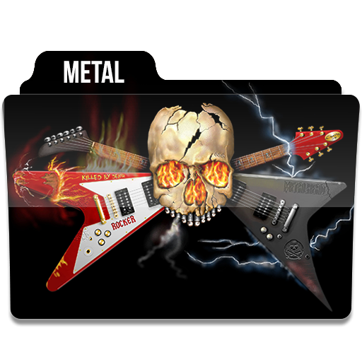 512x512 Metal Music Folder Icon, Png Clipart Image