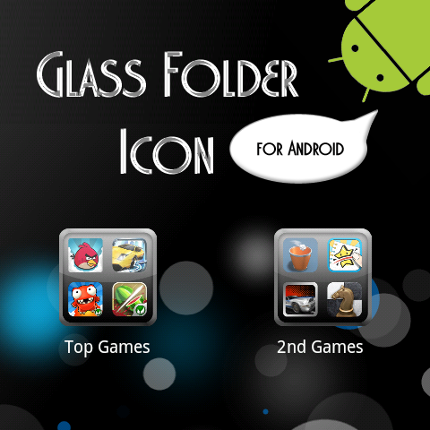 480x480 Glass Folder Icon Template