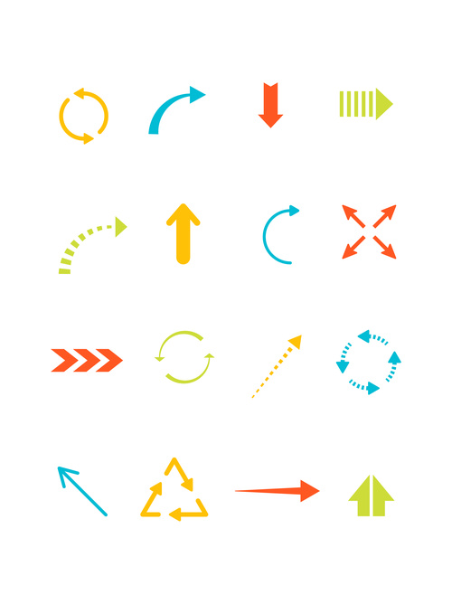 Simple Colorful Arrow Icon Vector Free Download 500x668 Simple Colorful Arrow Icon Vector Free Download