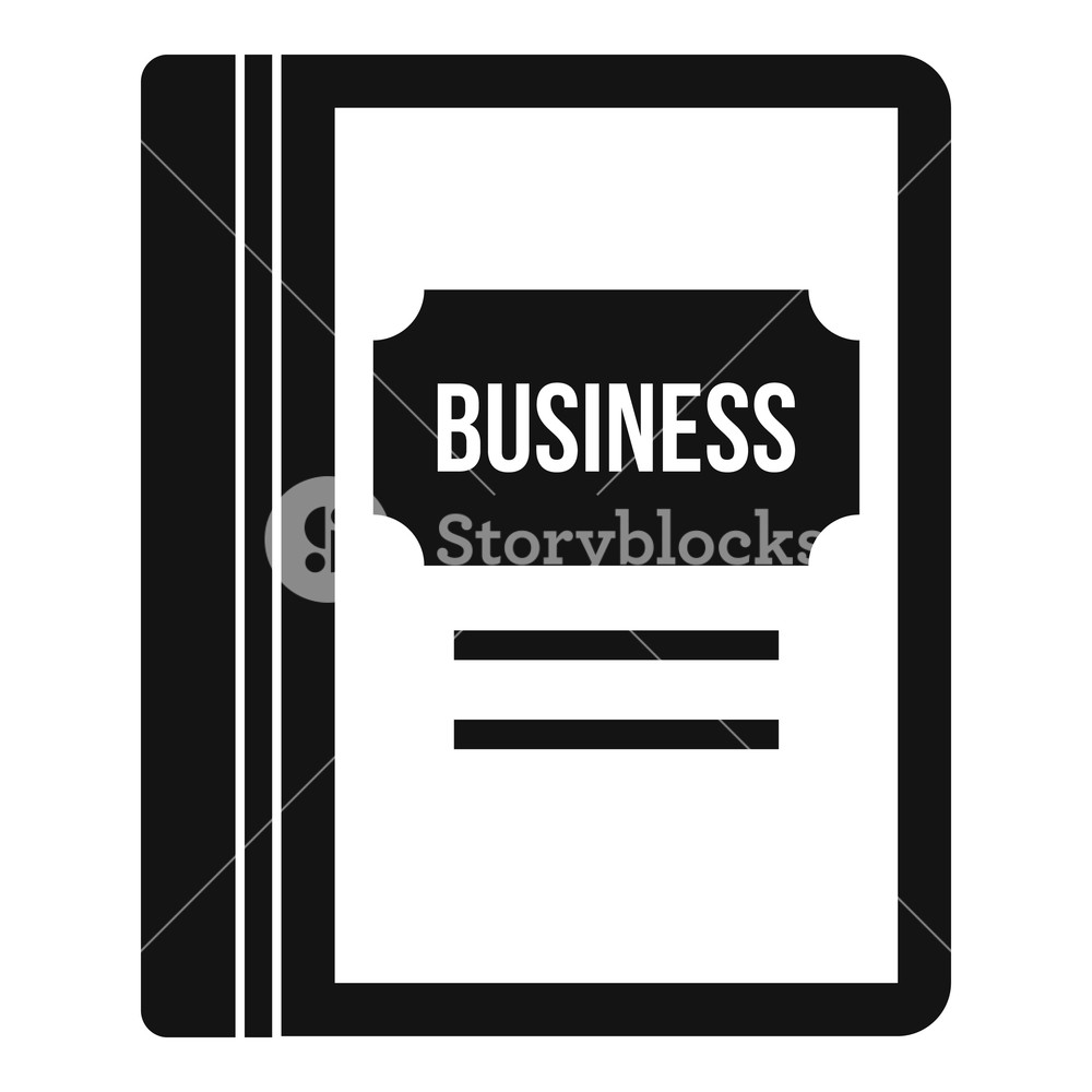 1000x1000 Business Book Icon Simple Illustration Of Business Book Vector