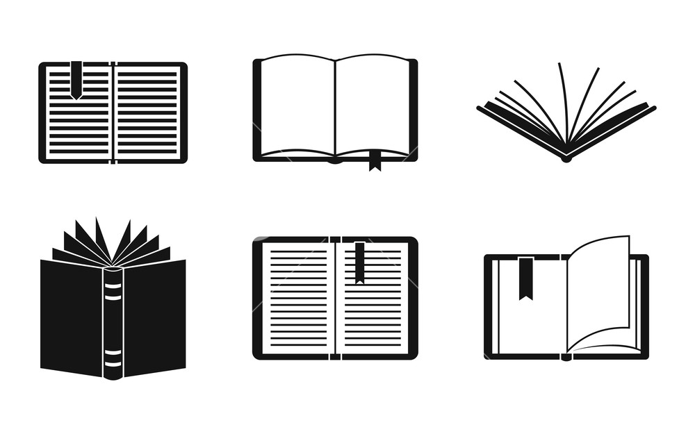 1000x625 Open Book Icon Set Simple Set Of Open Book Vector Icons For Web