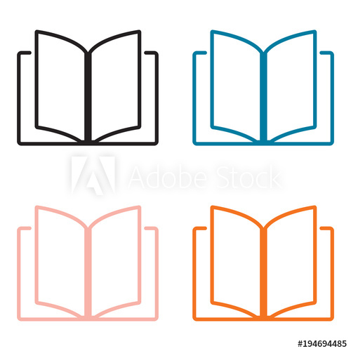 500x500 Simple Book Icon Vector Book Open For Reading