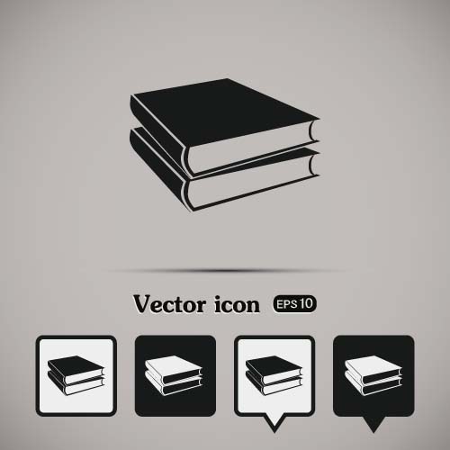 500x500 Simple Book Icons Vector Set Free Download
