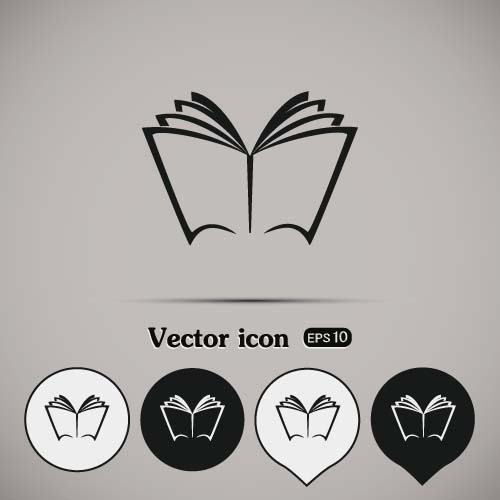 500x500 Simple Book Icons Vector Set Free Download
