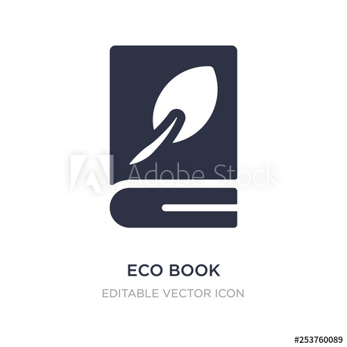 500x500 Eco Book Icon On White Background Simple Element Illustration