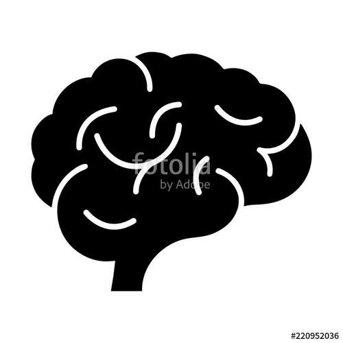 500x500 Simple, Flat, Black Silhouette Bran Isolated On White