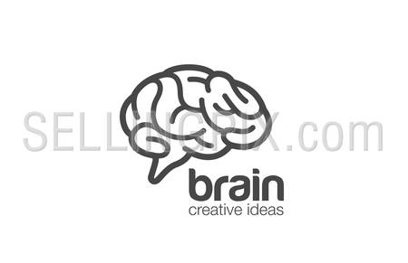 450x291 Brain Logo Design Vector Template Generate Idea Brainstorming