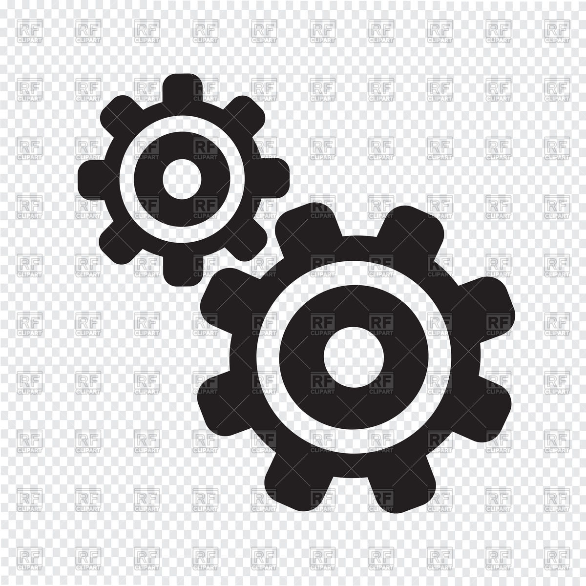 1200x1200 Gears Simple Icon On Transparent Background Vector Image Of Icons