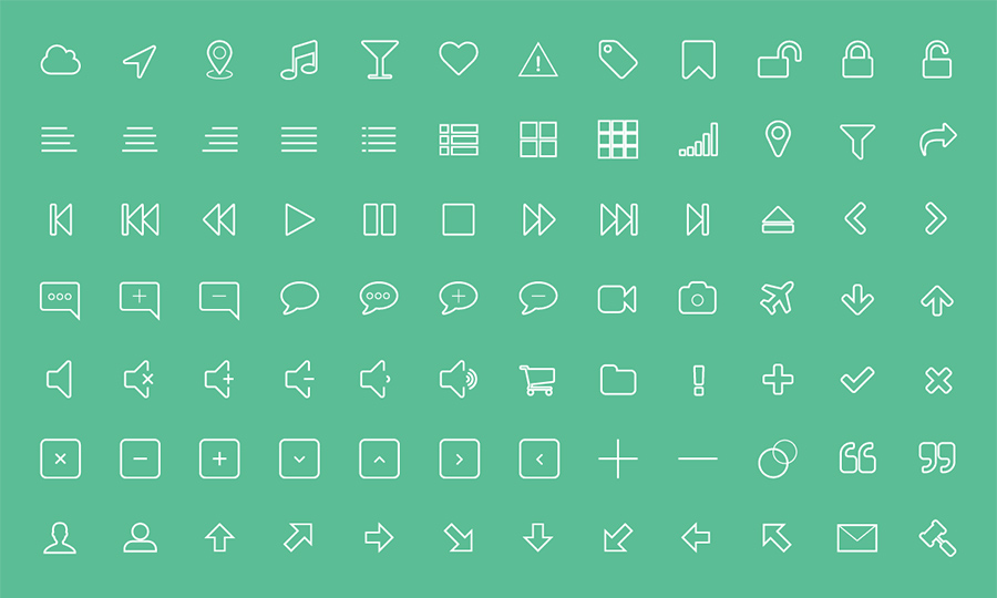 Free Simple Stroke Style Icon Sets 900x540 Free Simple Stroke Style Icon Sets