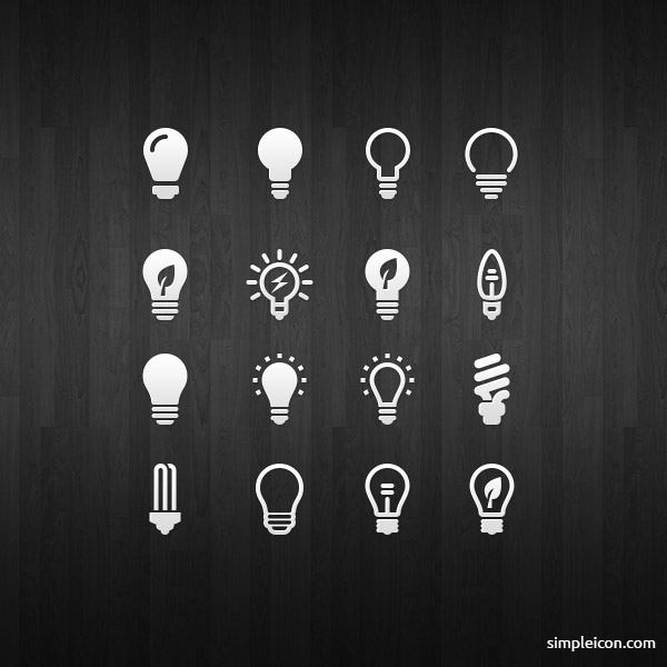 600x600 Bulb Icon Set