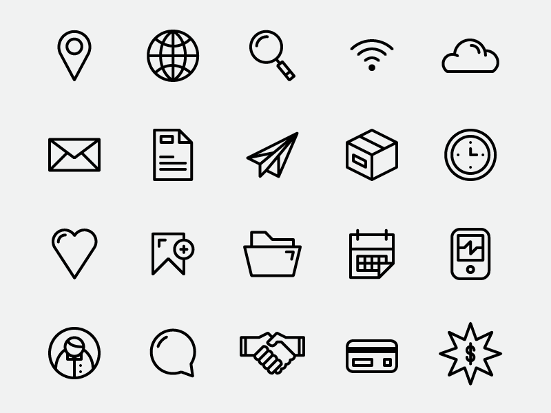 800x600 Simple Icon Set