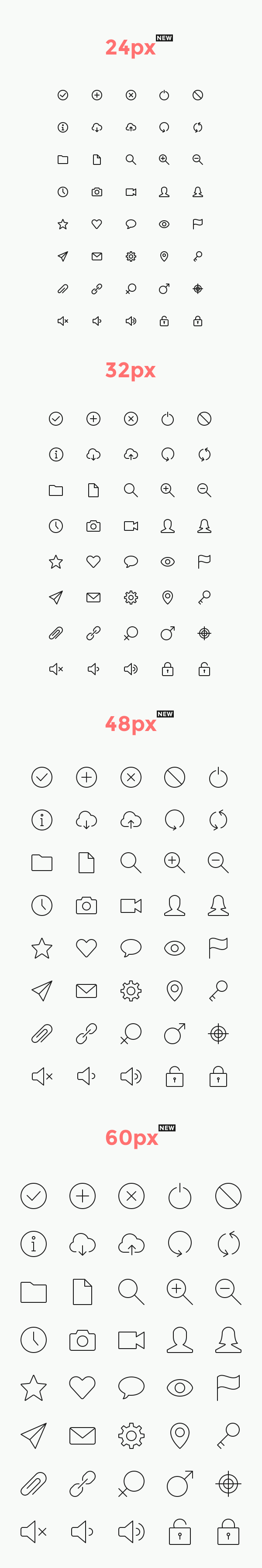 600x3595 Simple Line Icons Set Graphicburger