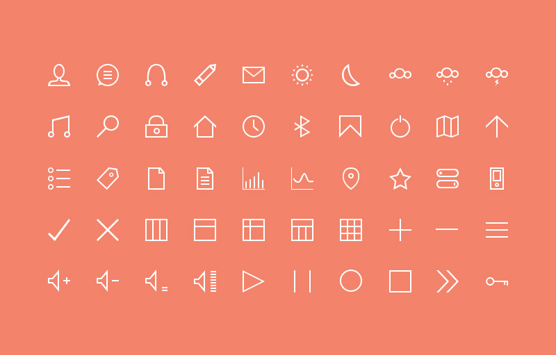 800x511 Free Simple Stroke Style Icon Sets