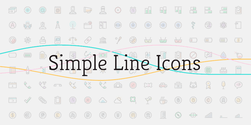 800x400 Simple Line Icon Pack Bypeople