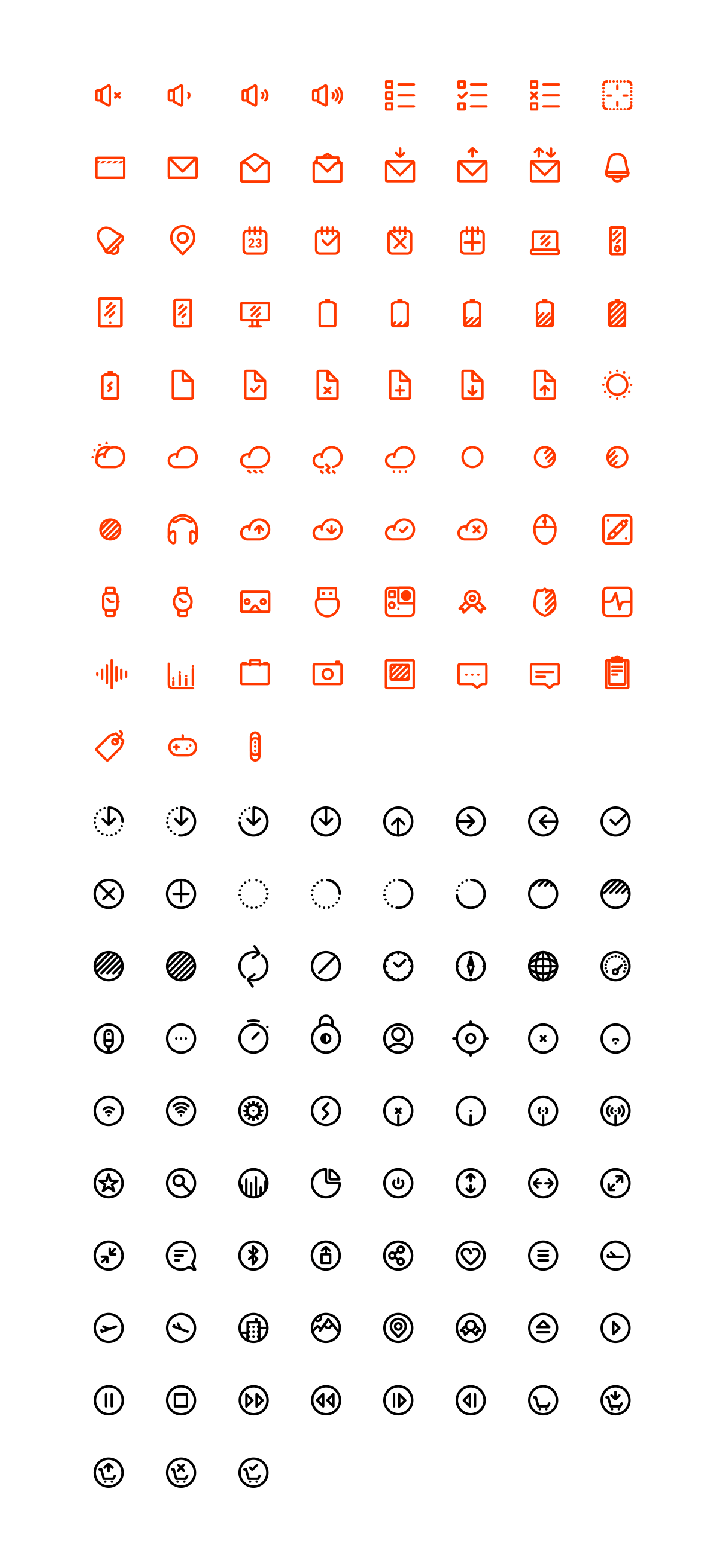 1200x2600 Simple Line Icons Iconstore